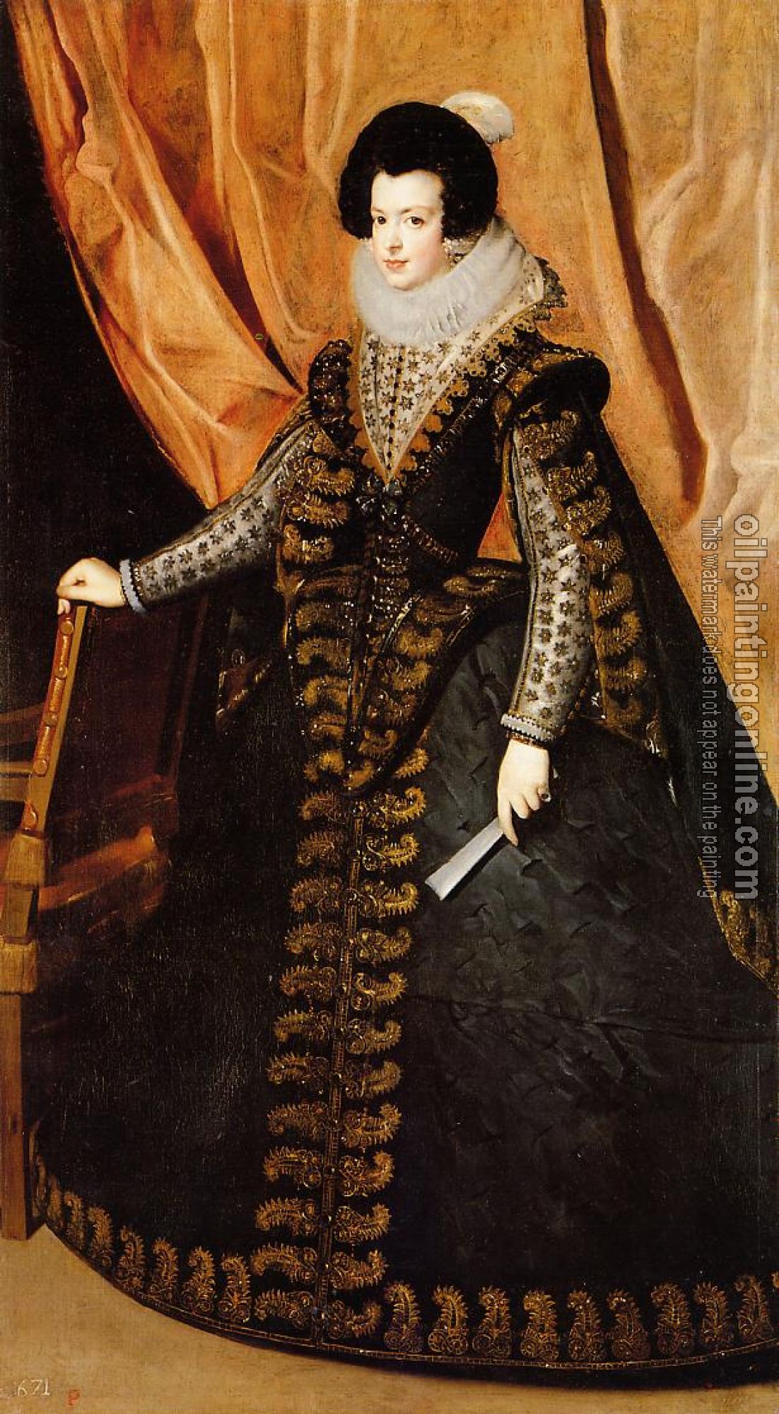 Velazquez, Diego Rodriguez de Silva - Queen Isabel, Standing